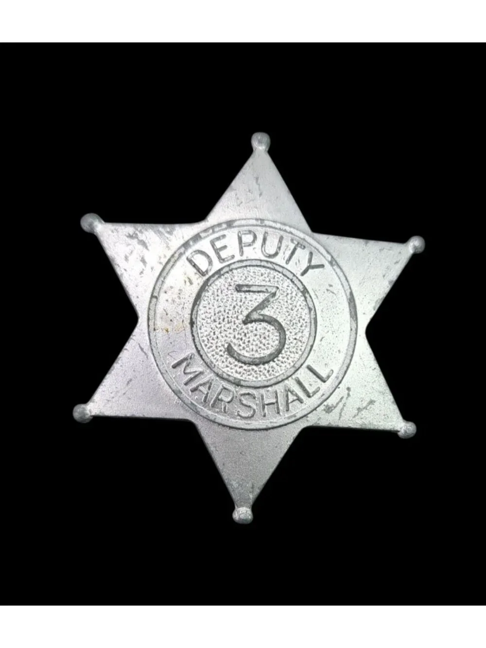 Vintage Deputy Marshall Badge Star Metal Pinback Midgetoy Rockford 3 Toy 1950s